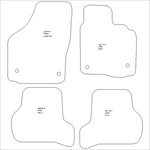 Seat Leon MK2 Oval Clips Car Mats